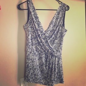 Black and white draped H&M top